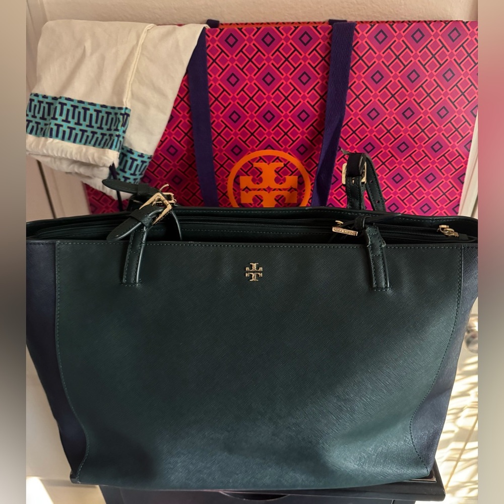Tory Burch York Buckle laptop tote purse bag RARE color! - Picture 15 of 16